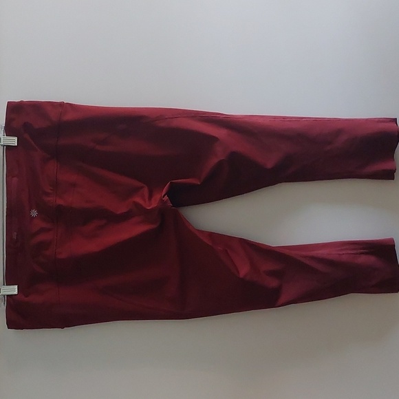 Athleta Accelerate 7/8 Tight Size XL Rust Burgundy Maroon Orange - Picture 3 of 7